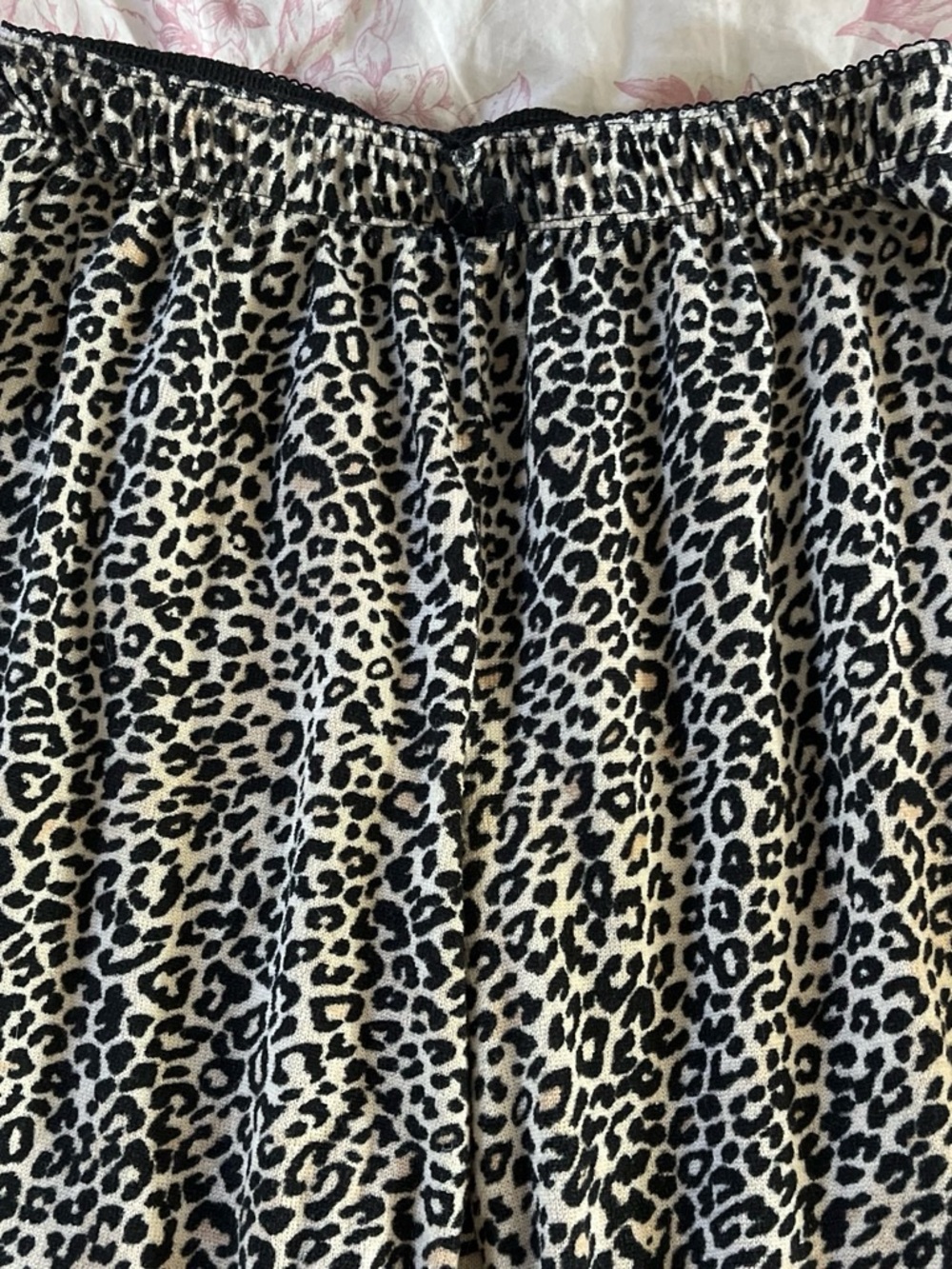 Leopard Print Elastic Waistband Pajama Pants